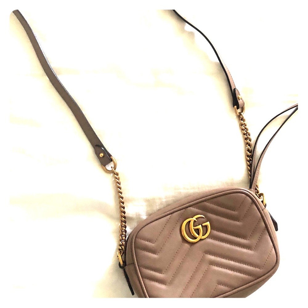 Authentic Gucci beige and gold marmont